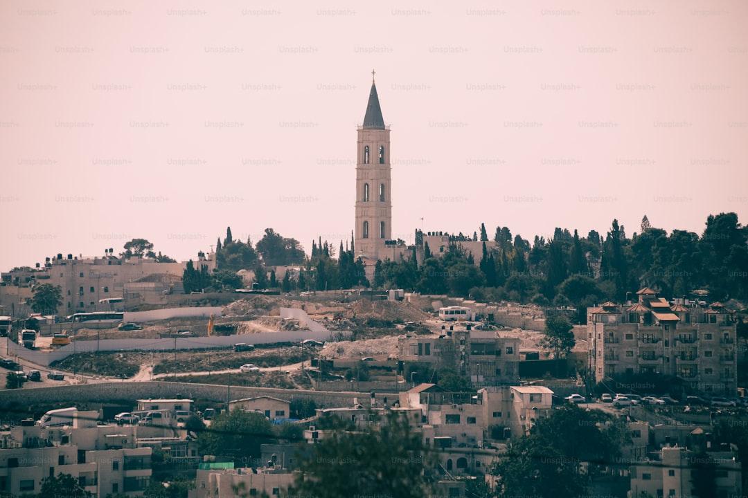 An ancient view of Jerusalem's Old City walls and the Dome of the Rock