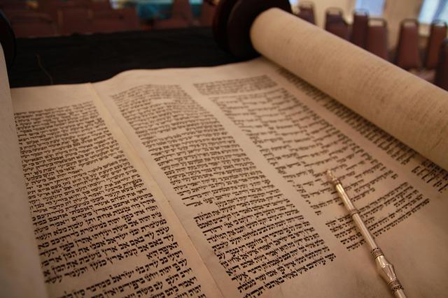 A Torah scroll in a synagogue, central to Jewish festival traditions