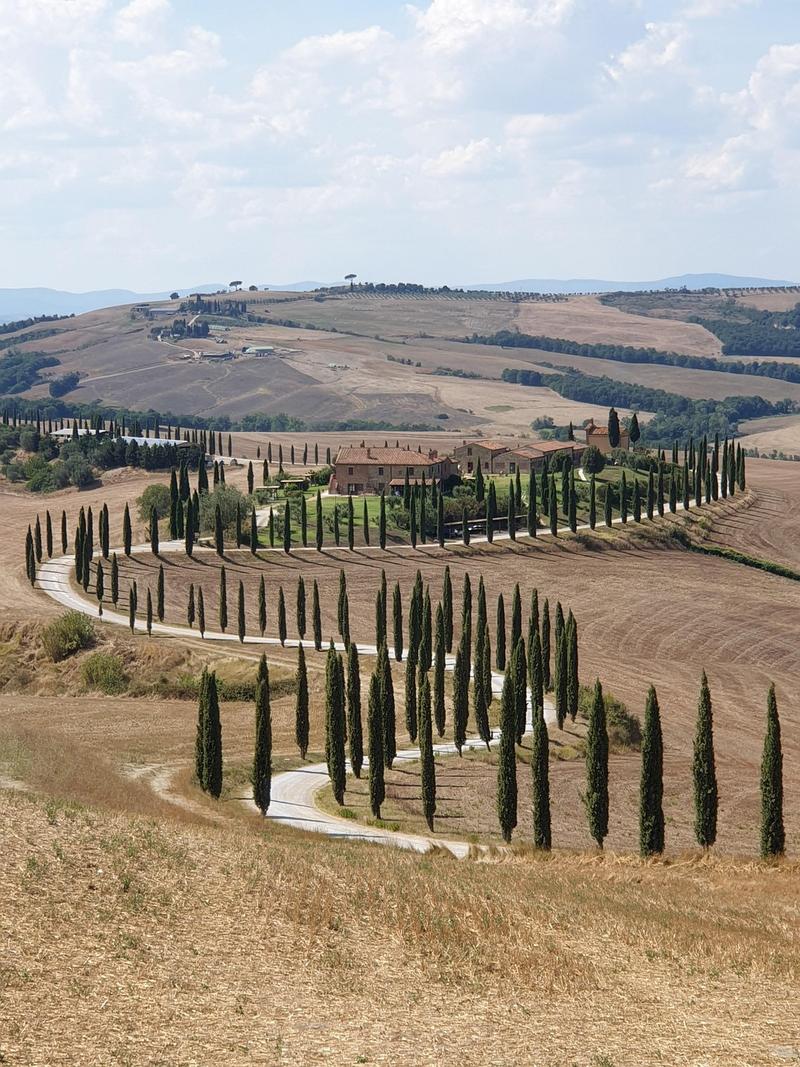 The Tuscan countryside along the Via Francigena