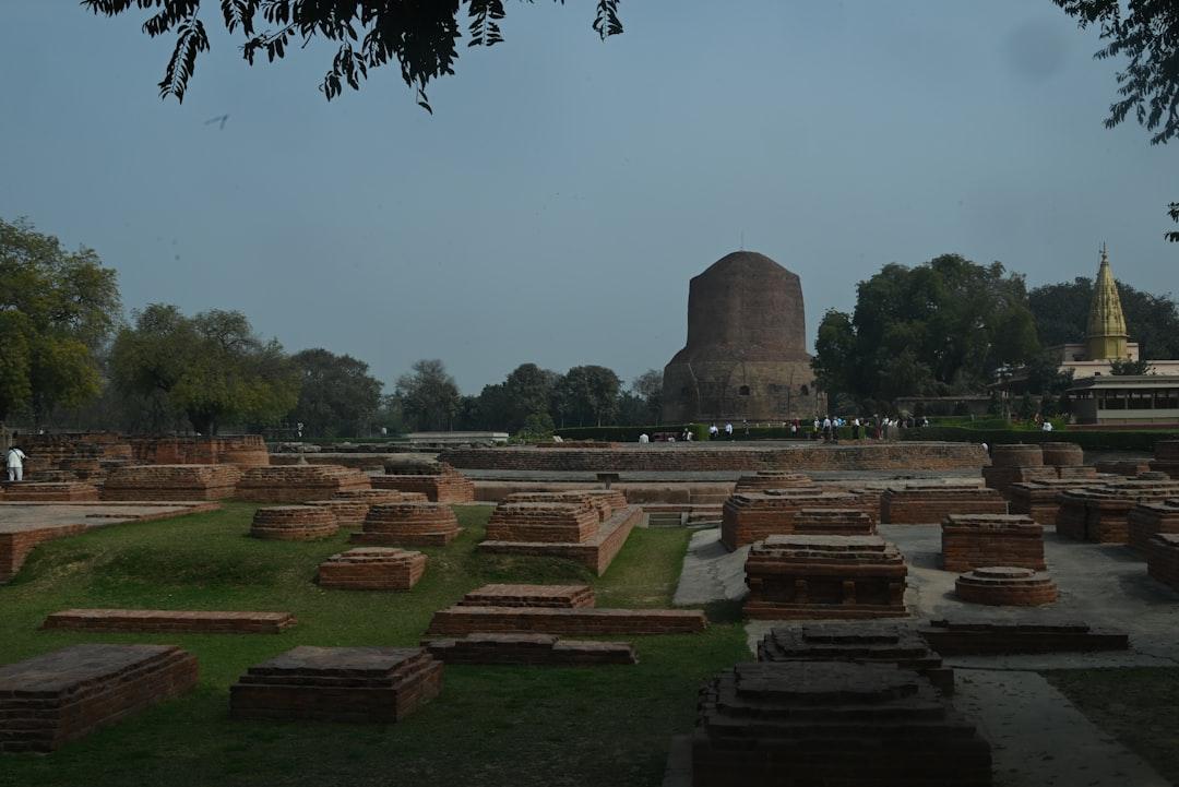 The Dhamek Stupa at Sarnath, where the Buddha gave his first sermon