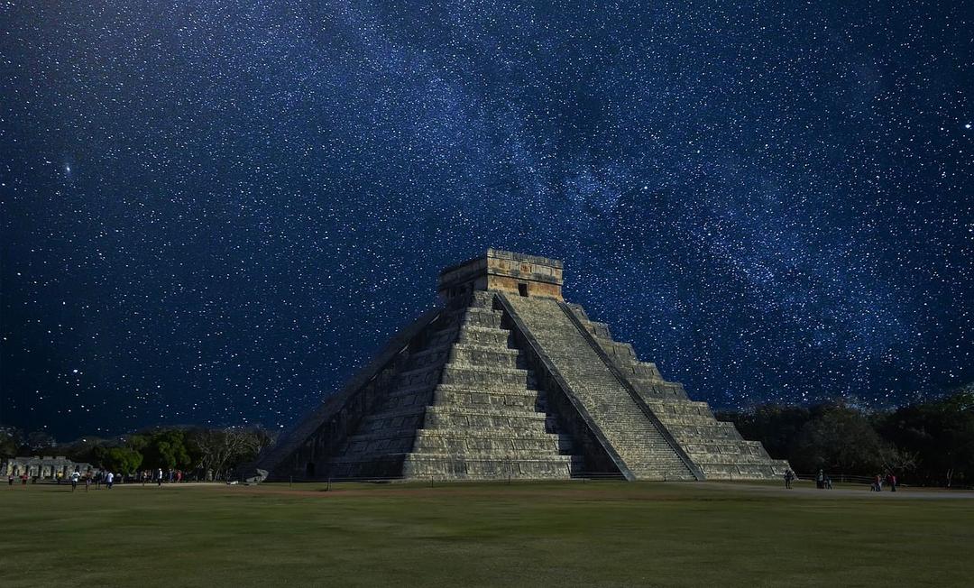 chichen itza, mexico, pyramid, milky way, night, mayans, archaeology, archaeological site, stars, starry sky, starry night, landmark, famous, places of interest, chichen itza, mexico, mexico, mexico, mexico, mexico, pyramid