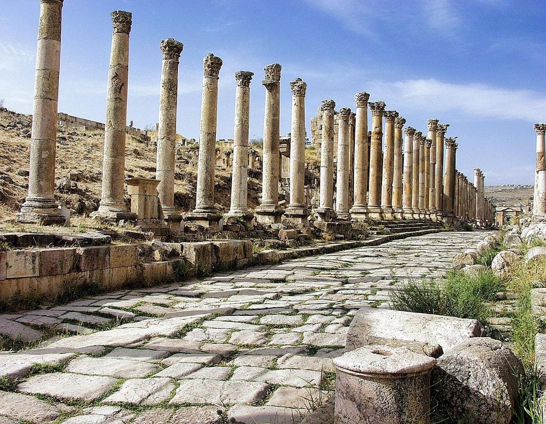 jerash, jordan, ruins, ancient, architecture, roman, archeology, pillar, historic, stone, column, brown stone, jerash, jerash, jordan, jordan, jordan, jordan, jordan