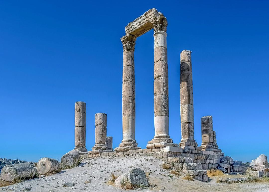 temple of hercules, pillars, roman temple, historic site, amman citadel, ancient, historic, travel, tourism, archaeology, old town, amman, jordan, pillars, pillars, ancient, amman, jordan, jordan, jordan, jordan, jordan