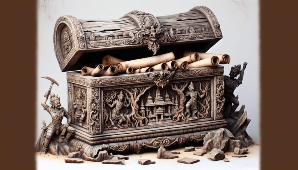 Battered Column Chest: A Scroll Unveiling Temple Greed