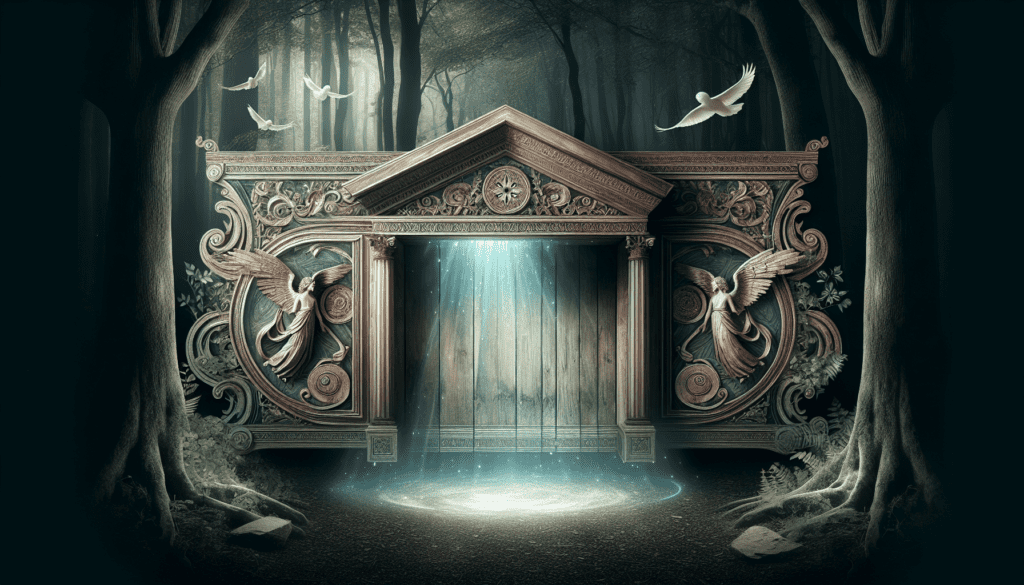 Caretaker’s Glimpse: The Mysterious Winged Figures on the Ark’s Cover Caretaker’s Glimpse: The Mysterious Winged Figures on the Ark’s Cover